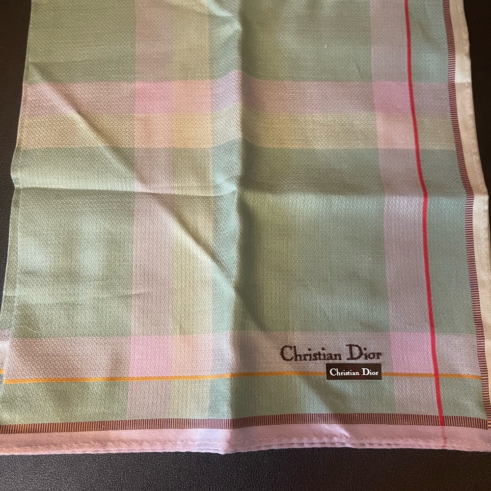 Dior Pastel Plaid Scarf